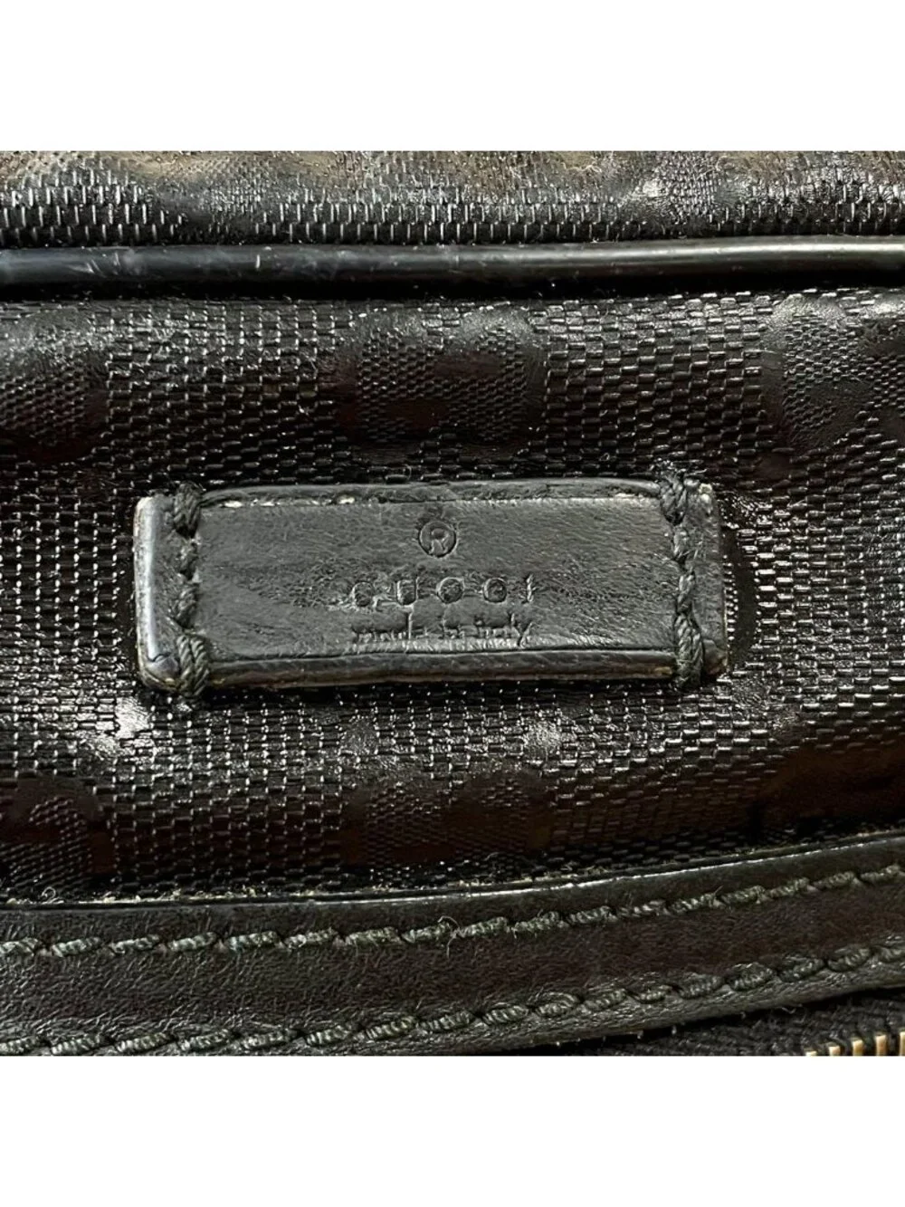 Gucci GG Crystal Imprime Messenger Shoulder Bag Black